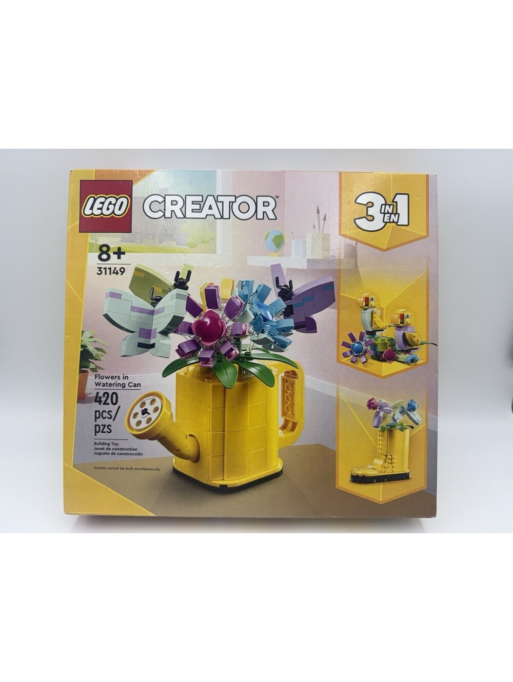 LEGO Flowers in Watering Can 31149 Creator 3 in 1 Complete Set 420 Pieces 8+